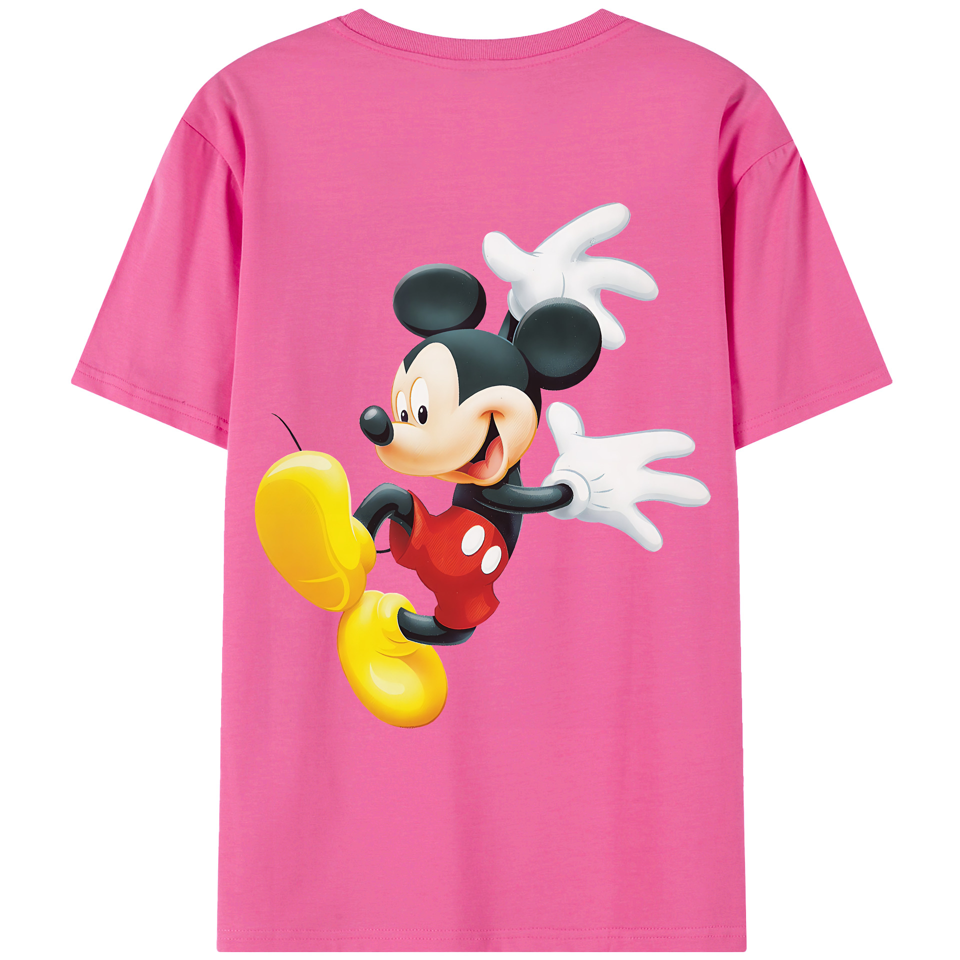 （画像用） ミッキーマウス Mickey Mouse レディース半袖Tシャツ(バックプリント)